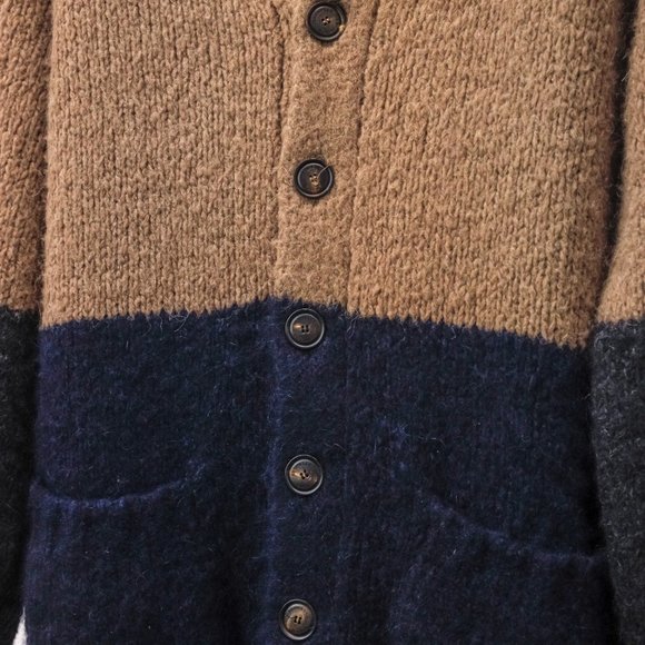 SOLD Brunello Cucinelli Colorblock Shawl Collar Cardigan - Picture 8 of 13